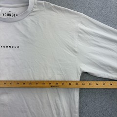YoungLA Shirt Mens Large White Samurai Graphic Long Sleeve Tee Casual Adult