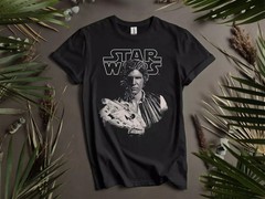 Star Wars Han Solo Millennium FalconT-shirt T Shirt Men Women Unisex Tshirt