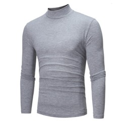 Zonbailon men’s t-shirt solid color quick dry warm thickened bottomed shirt