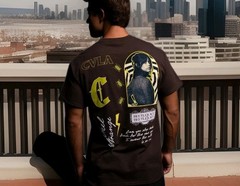 CVLA x Beetlejuice Astrid Mens Tee Dark Brown Size XL New With Tags
