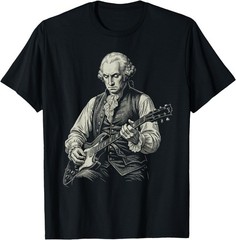 George Washington President Playing Guitar Retro Vintage UNISEX T-Shirt, G5000