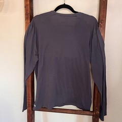 Janji Groundwork Long Sleeve Running Shirt Gray Supima Cotton Blend Mens Large