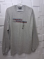Y2K 2007 The Transformers Movie Promo Spellout Graphic Long Sleve Shirt Gray XL