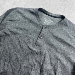 Wool & Prince Mens Merino Wool Blend Long Sleeve Henley Shirt Gray Size L