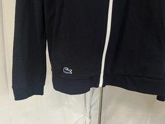 🐊 Lacoste Men’s Navy Blue White Full Zip Hooded Shirt XL EUC 🔥