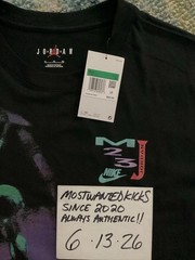 NWT Nike Air Jordan Brooklyn Dream Dunk Graphic Black T-Shirt Men’s Size XL