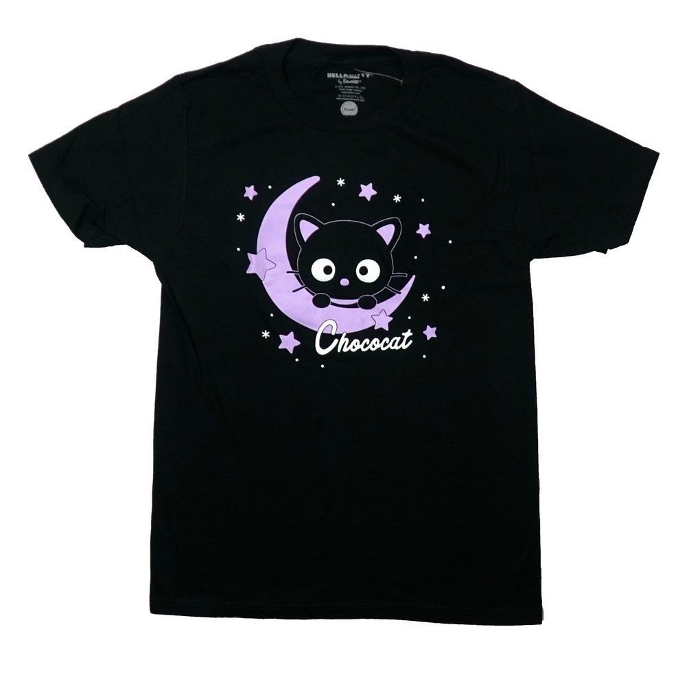 Hello Kitty and Friends New Adult T-Shirt – Chococat on Moon