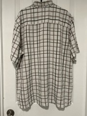 Quiksilver Thrashed Surf Plaid shirt Y2K Distresses Grey vintage 90s XL/TG