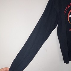 Gildan Ultra Cotton Men’s L Black Cotton POW MIA Graphic Crew Neck Long Sleeve