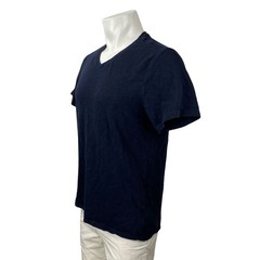 Quince Men’s Navy Blue V Neck Short Sleeve Casual Plain Tee Basic T-Shirt Top M