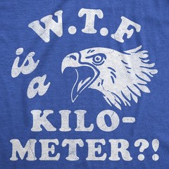 Mens Funny T Shirts WTF Is A Kilometer Sarcastic Fourth Of July Graphic Novelty