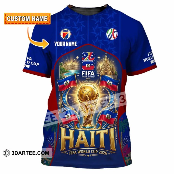Unisex Shirt – Custom Haiti World Cup 2026 Retro Style 3D Unisex Shirt WA5889