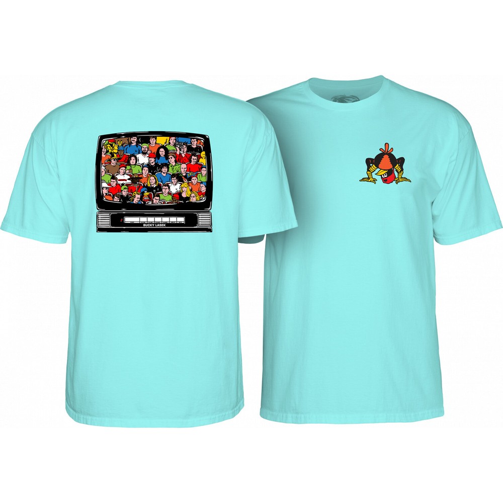 Powell Peralta Skateboard Shirt Bucky Lasek Stadium Celadon