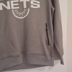 Brooklyn Nets NBA Men Light Gray Fan Apparel Hoodie Size M SOLD AS IS