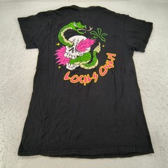 ALAB Casual Crew Neck Graphic Short Sleeve Shirt Mens Size Medium M Black