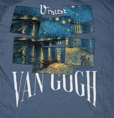 Pierce Archive Green Van Gogh STARRY NIGHT RHÔNE T- Shirt Men’s Size SMALL