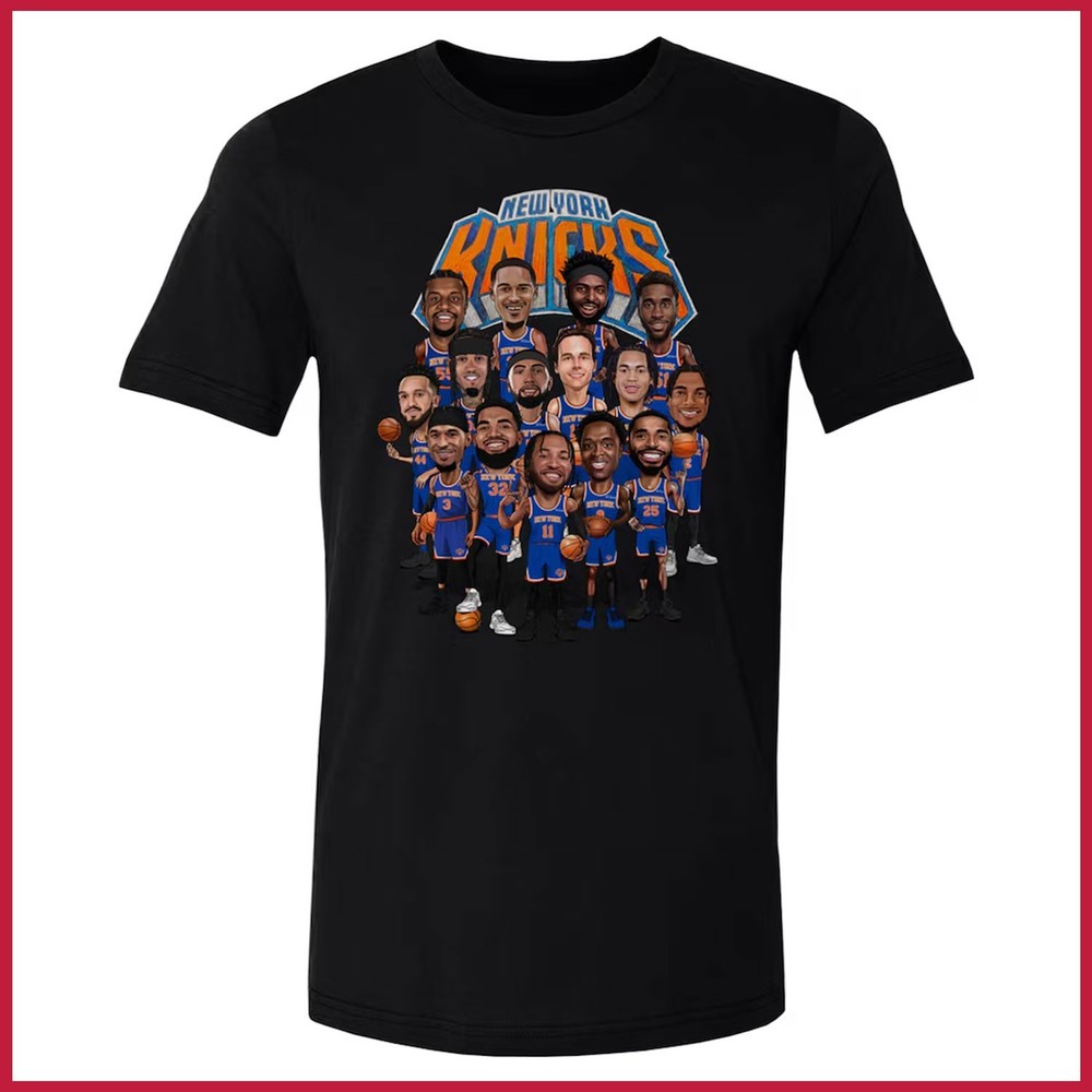 HOT NEW – New York 2026 Roster Caricature T-Shirt Knick$ for fans