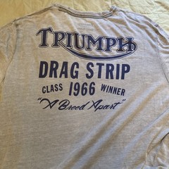 Triumph Motorcycles- Bulldog A Breed Apart Gray T Shirt Mens XL British Customs