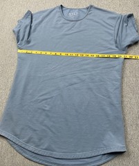 Bylt Drop Cut S/S Lux Mens Large Blue TShirt Stretch Short Sleeve Activewear