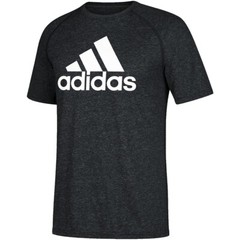 Adidas Climalite Black Heather Performance Synthetic Dry Wicking T-Shirt