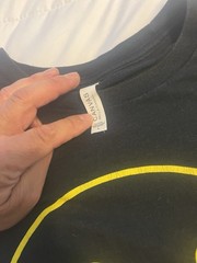 Of Montreal Yellow Circle Logo Graphic Black Tee Unisex L