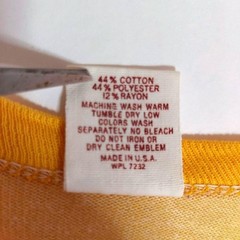70s Russell Athletic Wisconsin Mosquito State Bird Ringer T-Shirt L Yellow