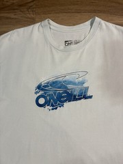 O’Neill Surf Y2K Shirt Mens XL Skater White Blue Spellout Logo Double Sided