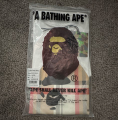 A Bathing Ape Men’s M White Ape Head Graphic Logo Tee Cotton Crew Neck