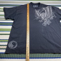 T&C Surf Designs T Shirt Men XLarge Black Eagle Hawk Hawaii Town & Country Tee