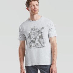Funny Cat Playing Unisex T Shirt Guitar Rock And Roll Gifts Graphic Tee
