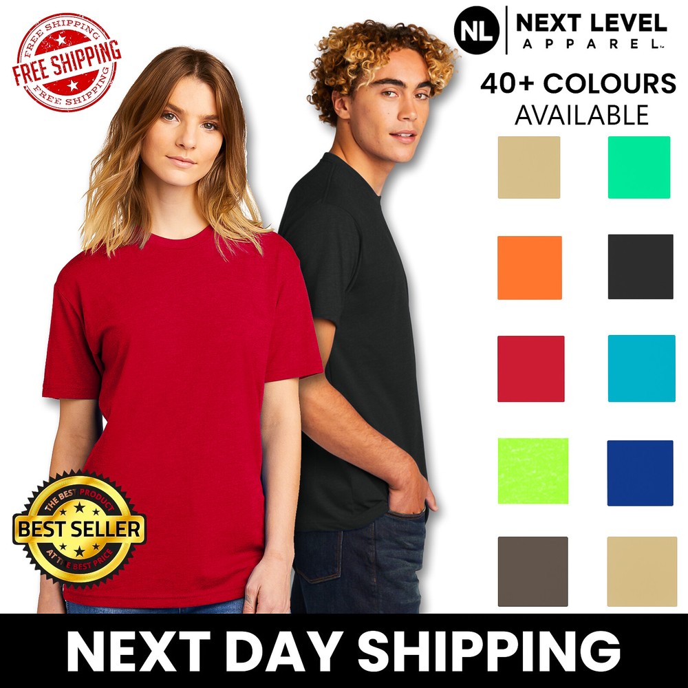 Next Level Apparel Men’s Short Sleeve Crew Neck CVC N6210 Unisex T-Shirt S-3XL