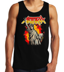 Anthrax Not Statue of Liberty Heavy Metal Band Men’s Black Tank Tops