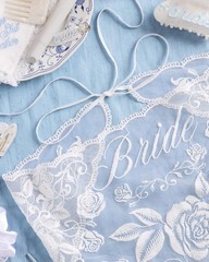 , Bride Lace Headscarf – White Embroidered Tulle Head Scarf | Bachelorette Pa…