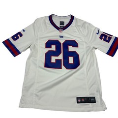 Nike Jersey Men M White Saquon Barkley 26 NY Giants NFL On Field Football Jersey