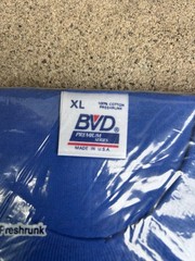NOS! VTG 90s BVD Blue Pocket Tee BLANK Heavyweight Cotton T Shirt XL – Sealed!