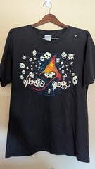 Vintage Wizard Wear Glow In The Dark Skulls Sz L 22×28 Rare Distressing