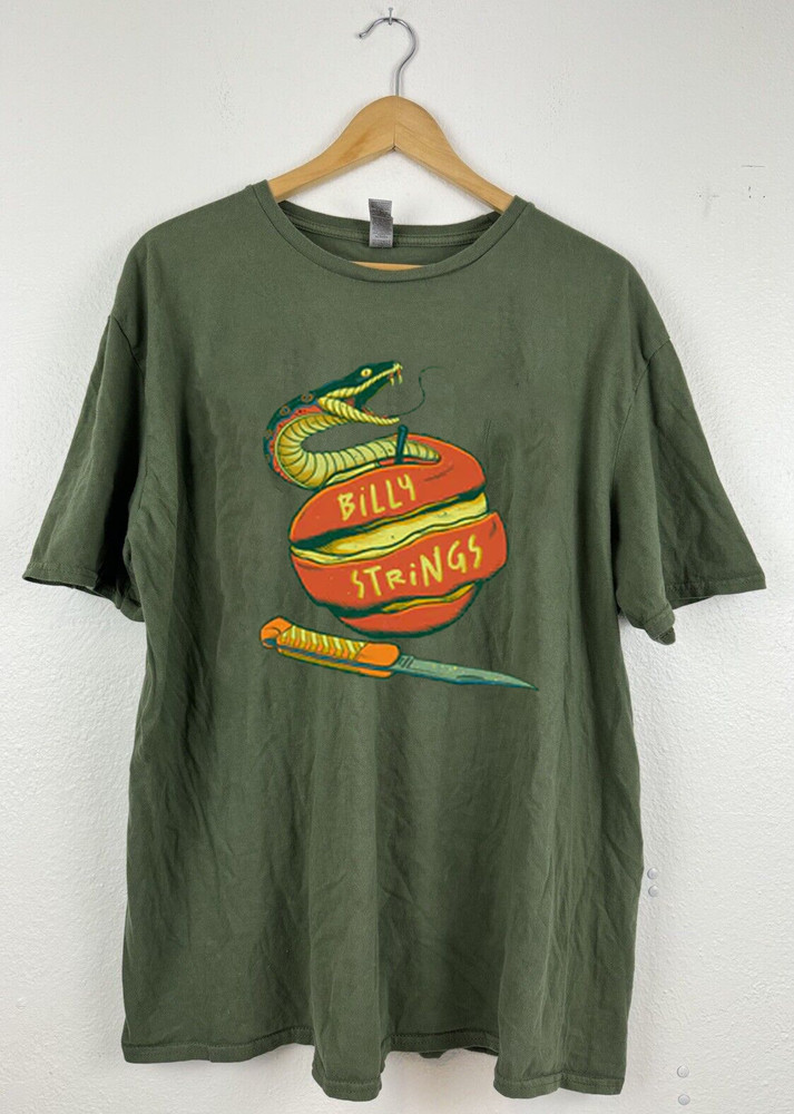 Billy Strings Snake Apple Tee Spring 2025 Green All Size Shirt AG3081