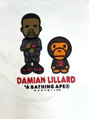 Adidas Bape X Dame 9 Baby Milo – Damian Lillard & The Baby Milo T-Shirt Sz XL