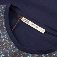 Maurizio Baldassari Jersey Cotton T-Shirt with Printed Front Panel M NWT Tee