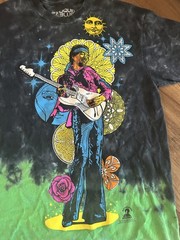 Liquid Blue Jimi Hendrix Graphic Tshirt Mens Size Medium Tie Dye Psychedelic