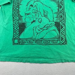 Disney Lion King Simba Nala Vintage Green Graphic T-Shirt Sun Sportswear M/L Vtg