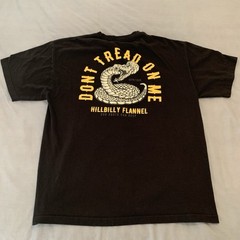 Hillbilly Flannel Co Don’t Tread On Me Snake Short Sleeve T-Shirt Black Men’s XL