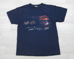 Vintage 90s Fishing T Shirt Men’s (L) Cabincore Outdoor Nature Tultex