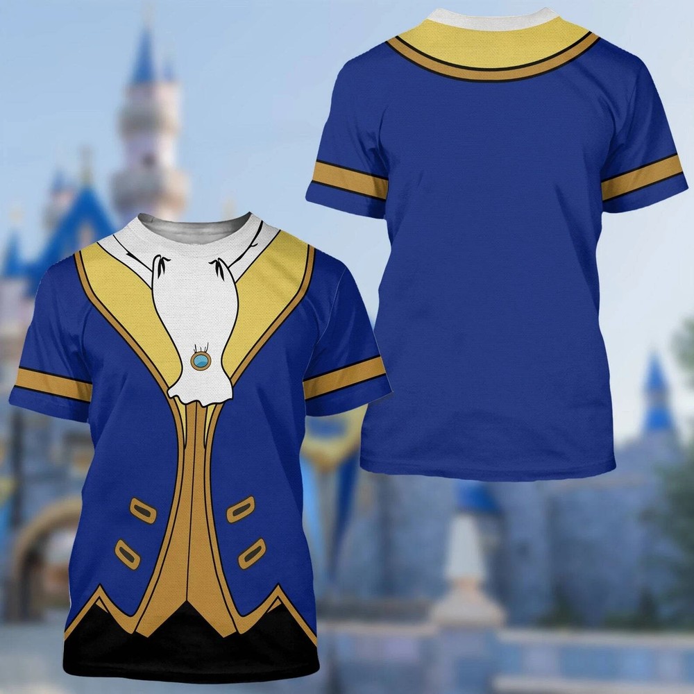 Beauty And The Beast Adam Prince Costume Cosplay Christmas T-shirt 3D Printed