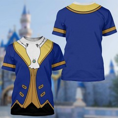 Beauty And The Beast Adam Prince Costume Cosplay Christmas T-shirt 3D Printed