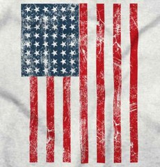 Vintage Distressed United States USA Flag Womens or Mens Crewneck T Shirt Tee
