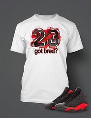 23 Got Bred Tee Shirt To Match J13 Sneaker Mens Graphic Pro Club Shaka sport T