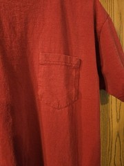 VTG 90s Russell Athletic Pro Cotton Pocket Blank T-Shirt Medium Boxy Faded Red