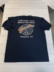 Harley Davidson Men’s XL Blue Clown Joker Face T-Shirt LaCrosse Wisconsin