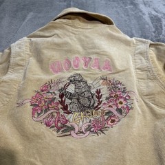 UOOYAA Godzilla King of the Monsters RARE Mens Corduroy Jacket Size S Embroider